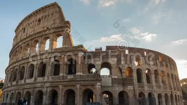 意大利罗马的竞技场或竞技场时间，弗拉维安剧场